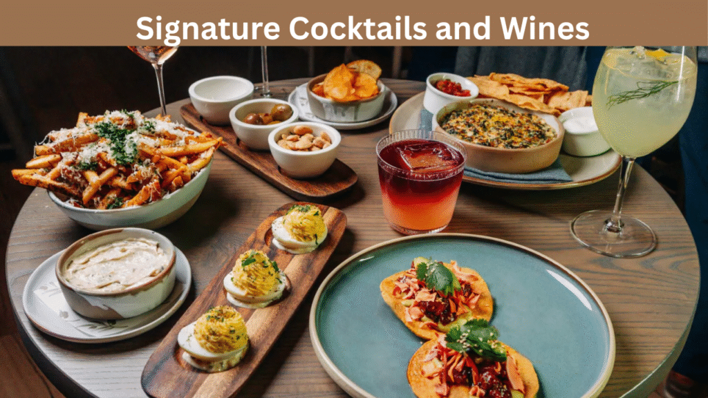Signature Cocktails and Wines