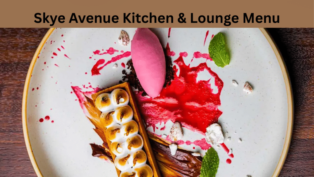 Skye Avenue Kitchen & Lounge Menu